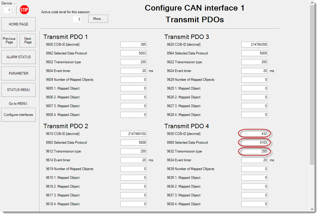 J1939 TPDO configuration with Woodward ToolKit