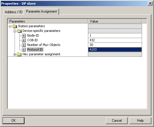 Generic module parameter assignment