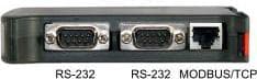 MBDC-200 Modbus/TCP and dual RS-232 connectors