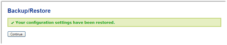 Restore Screen
