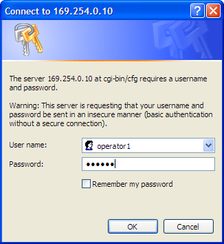 Authentication Dialog